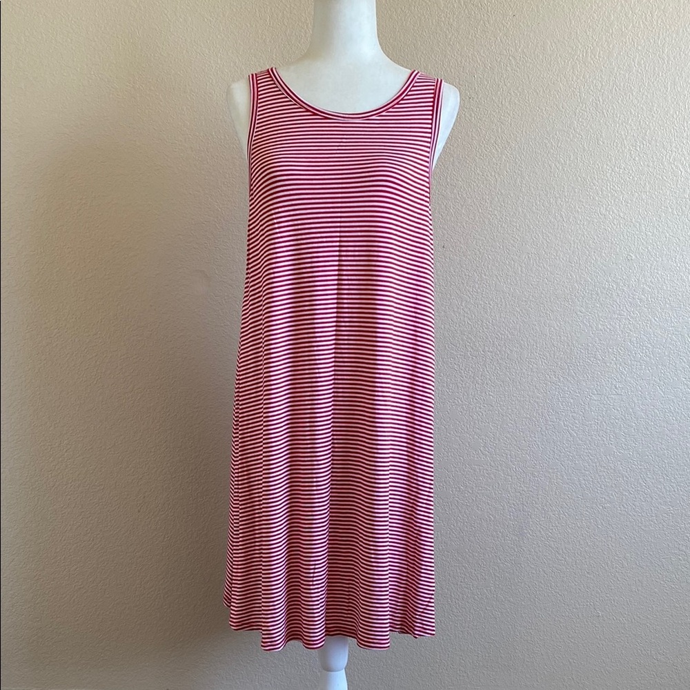 Red and White Striped Dress